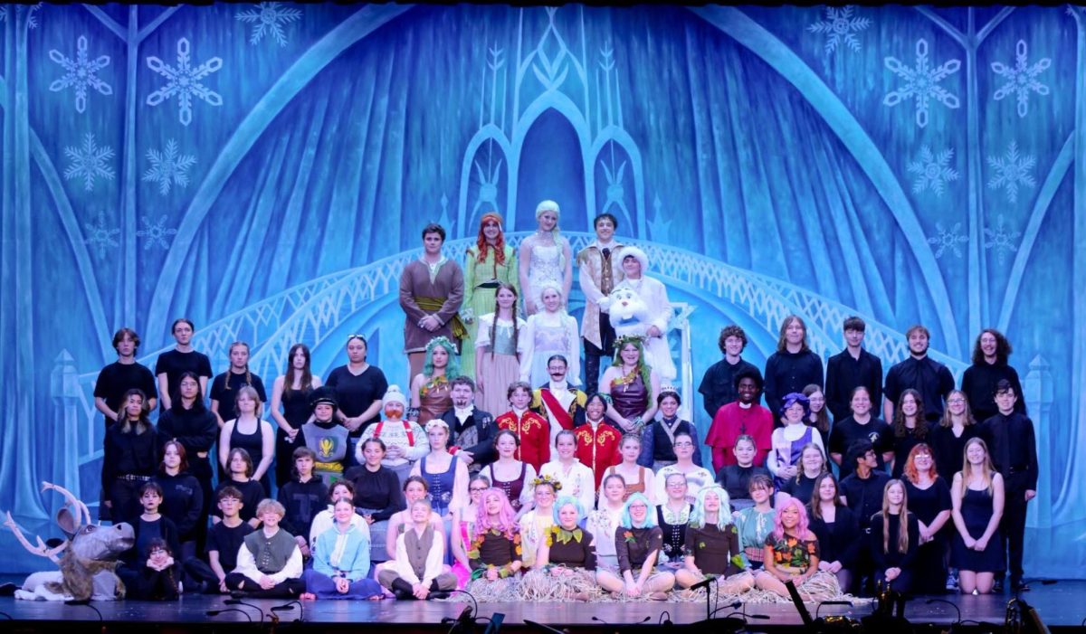 Picture of Kennard-Dale High School’s “Frozen” musical cast.