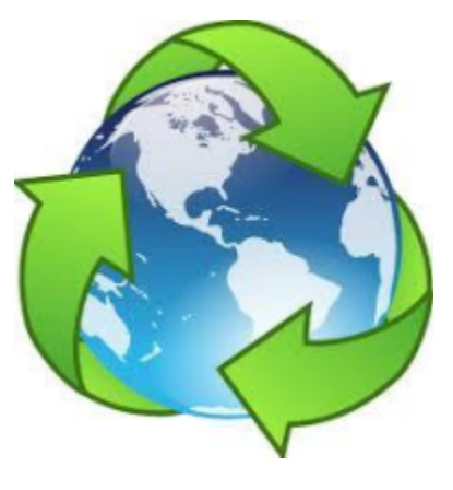 The Earth with Recycling Arrows Around It.